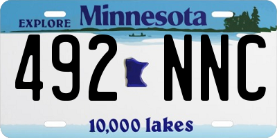 MN license plate 492NNC