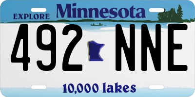 MN license plate 492NNE