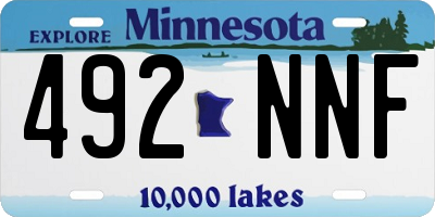 MN license plate 492NNF