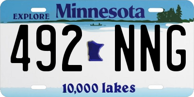 MN license plate 492NNG