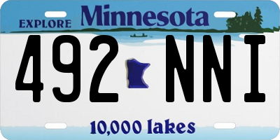 MN license plate 492NNI