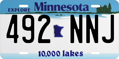 MN license plate 492NNJ
