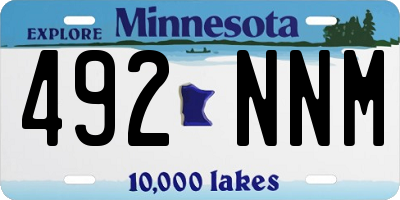 MN license plate 492NNM