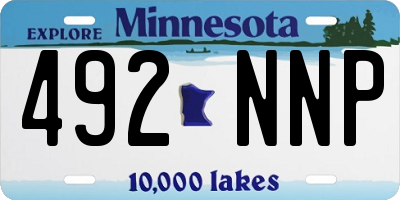 MN license plate 492NNP