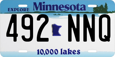 MN license plate 492NNQ