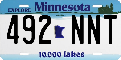 MN license plate 492NNT