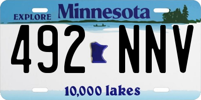 MN license plate 492NNV