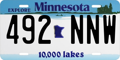 MN license plate 492NNW