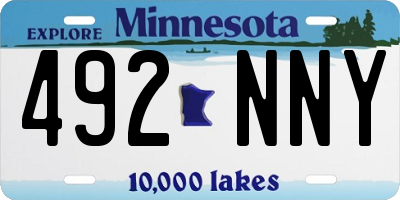 MN license plate 492NNY