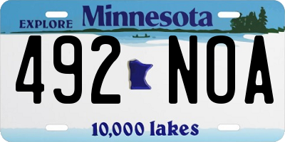 MN license plate 492NOA
