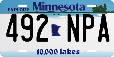 MN license plate 492NPA