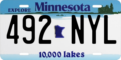 MN license plate 492NYL