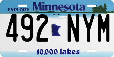 MN license plate 492NYM