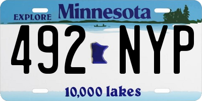MN license plate 492NYP