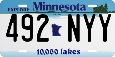 MN license plate 492NYY