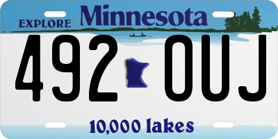 MN license plate 492OUJ