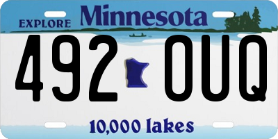 MN license plate 492OUQ