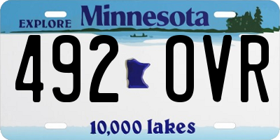 MN license plate 492OVR