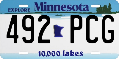 MN license plate 492PCG