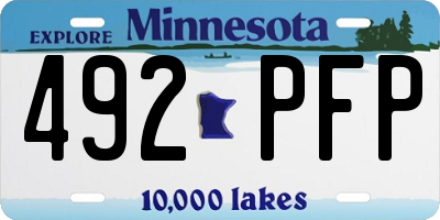 MN license plate 492PFP