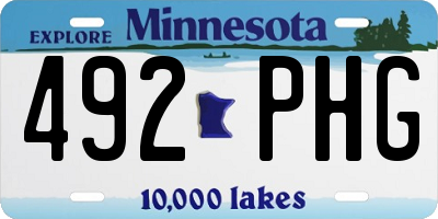 MN license plate 492PHG