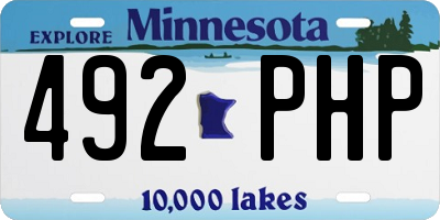 MN license plate 492PHP
