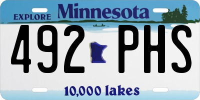 MN license plate 492PHS