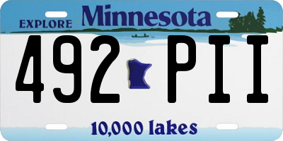 MN license plate 492PII