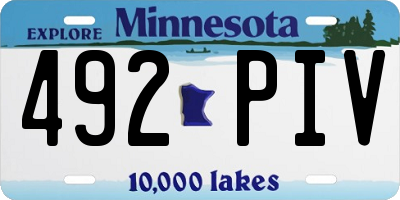 MN license plate 492PIV