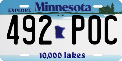 MN license plate 492POC