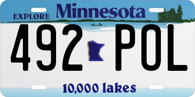MN license plate 492POL
