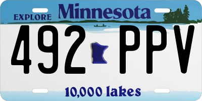 MN license plate 492PPV