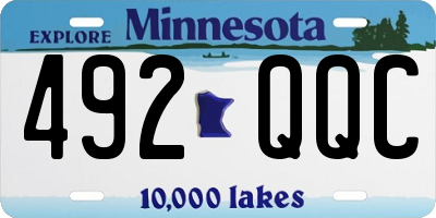 MN license plate 492QQC