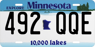 MN license plate 492QQE