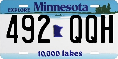 MN license plate 492QQH