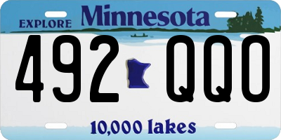MN license plate 492QQO