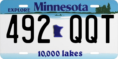 MN license plate 492QQT