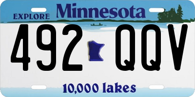 MN license plate 492QQV