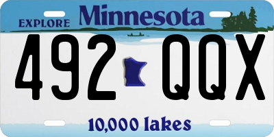 MN license plate 492QQX