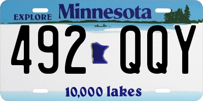 MN license plate 492QQY