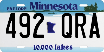 MN license plate 492QRA
