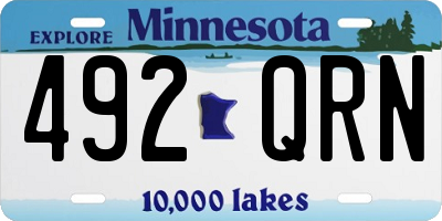 MN license plate 492QRN