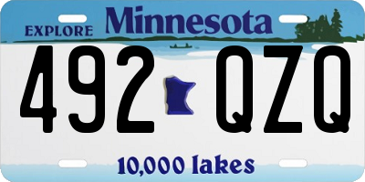 MN license plate 492QZQ