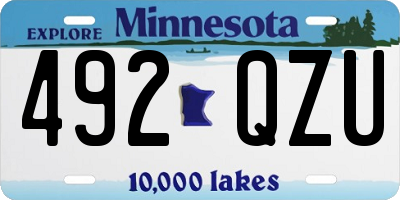 MN license plate 492QZU