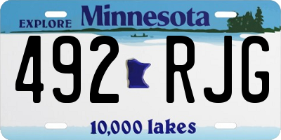 MN license plate 492RJG