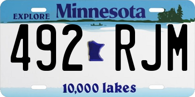 MN license plate 492RJM