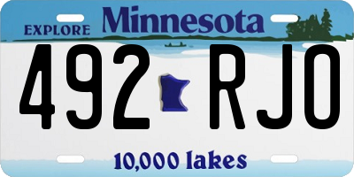 MN license plate 492RJO