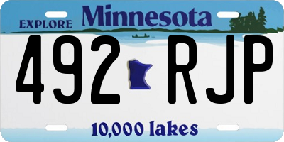 MN license plate 492RJP