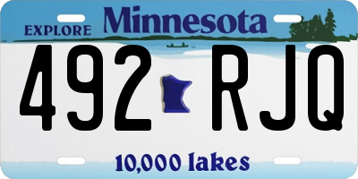 MN license plate 492RJQ