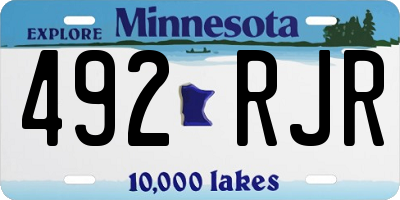 MN license plate 492RJR